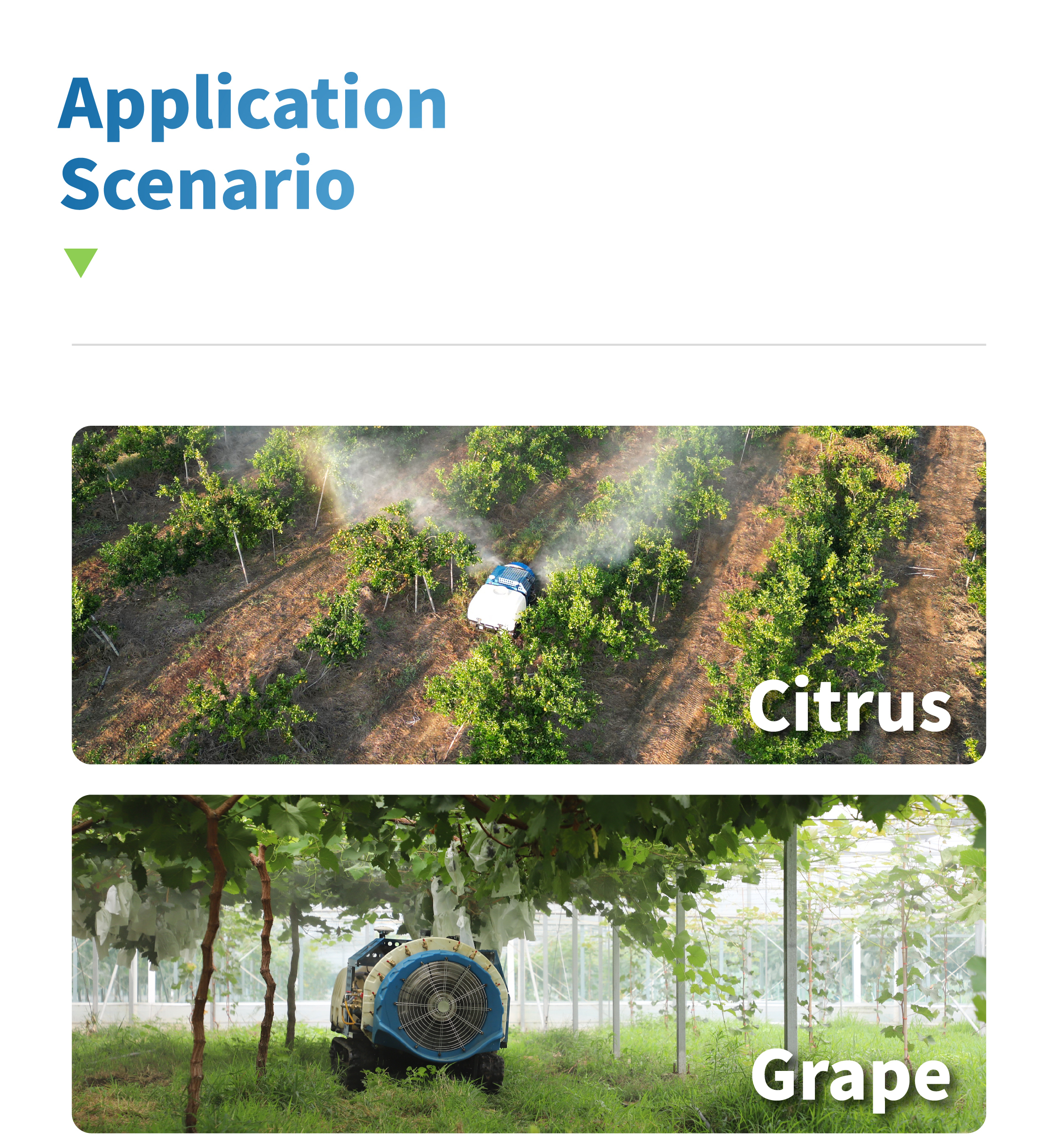 Application scenario - S450 Orchard Autonomous Sprayer